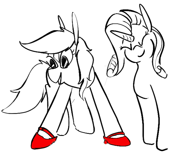 Size: 589x536 | Tagged: safe, artist:cammy, rarity, ponified, ponified:verity, earth pony, pony, unicorn, art pack:marenheit 451 charity stream, female, filly, hoof shoes, horn, image, mare, open mouth, png, sketch, smiling, star (coat marking), verity