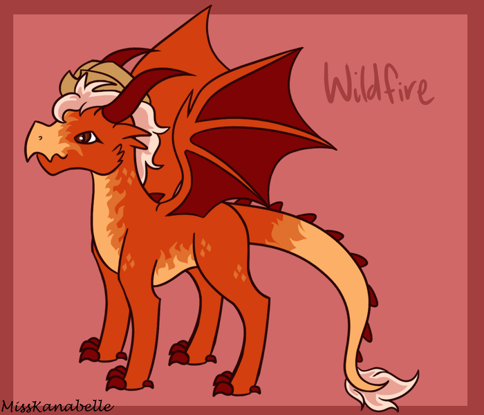 Size: 1750x1500 | Tagged: safe, artist:misskanabelle, derpibooru import, oc, oc:wildfire, unofficial characters only, dragon, abstract background, dragon oc, horns, image, png, signature, solo, wings