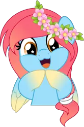 Size: 3298x5003 | Tagged: safe, artist:jhayarr23, derpibooru import, part of a set, oc, oc:vibrashy, unofficial characters only, pegasus, pony, :3, commission, cute, female, goody greeting meme, high res, hooves together, image, looking at you, mare, nya, ocbetes, open mouth, open smile, pegasus oc, png, simple background, smiling, smiling at you, solo, starry eyes, transparent background, vector, wingding eyes, wings, ych result