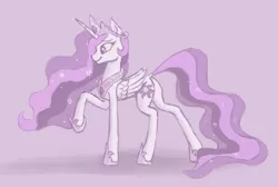 Size: 1333x895 | Tagged: safe, artist:rosik, derpibooru import, princess celestia, alicorn, pony, image, png, smiling, solo