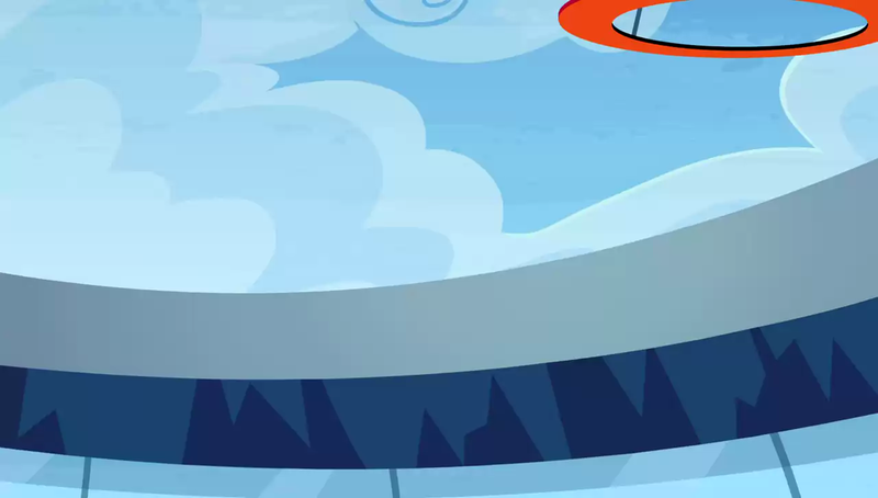 Size: 1280x727 | Tagged: safe, derpibooru import, screencap, equestria games (episode), background, cloud, day, image, jewelry, no pony, png, ring, scenic ponyville, sky, stadium