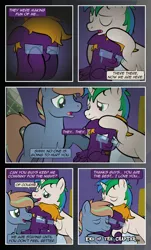 Size: 1920x3169 | Tagged: safe, artist:alexdti, derpibooru import, oc, oc:marco, oc:purple creativity, oc:umberto, unofficial characters only, pegasus, pony, unicorn, comic:quest for friendship, comforting, crying, eyes closed, female, glasses, image, jpeg, male, one eye closed, tears of joy, trio, wavy mouth, wiping tears