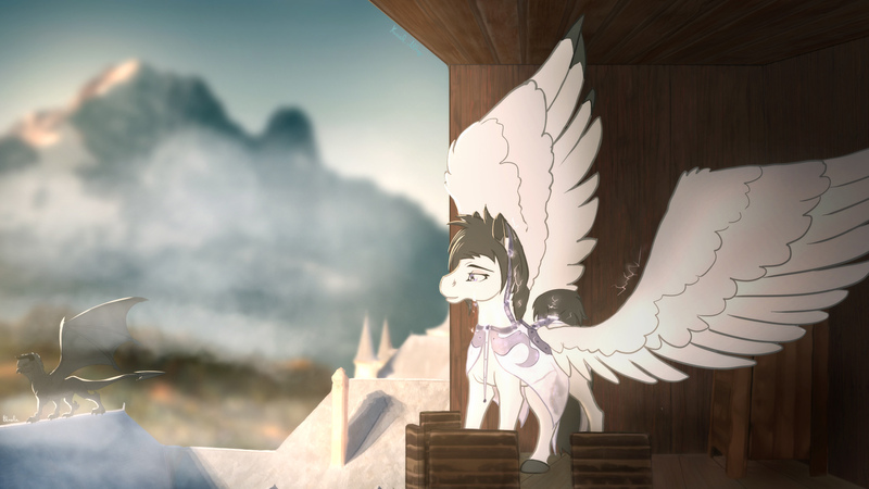 Size: 1920x1080 | Tagged: safe, artist:ehnala, artist:kanah_athy, derpibooru import, pegasus, pony, crying, cute, emotions, erebys, feels, image, jpeg, nostalgia, tears of joy, wings, young