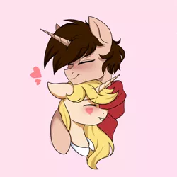 Size: 2200x2200 | Tagged: safe, artist:chickenbrony, derpibooru import, oc, oc:broken string, pony, unicorn, blushing, couple, image, png, star butterfly