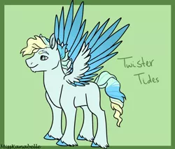 Size: 1750x1500 | Tagged: safe, artist:misskanabelle, derpibooru import, oc, oc:twister tides, unofficial characters only, pegasus, pony, abstract background, image, male, offspring, parent:sky stinger, parent:vapor trail, parents:vaporsky, pegasus oc, png, solo, stallion, two toned wings, unshorn fetlocks, wings