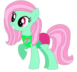 Size: 415x391 | Tagged: safe, artist:selenaede, artist:user15432, derpibooru import, minty, earth pony, pony, base used, clothes, cutie mark, cutie mark on clothes, g3, g3 to g4, g4, generation leap, image, leotard, olympics, png, raised hoof, simple background, sports, sports outfit, sporty style, swimsuit, transparent background
