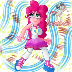 Size: 3000x3000 | Tagged: safe, artist:kamikiku, derpibooru import, pinkie pie, equestria girls, breasts, busty pinkie pie, image, jpeg, smiling