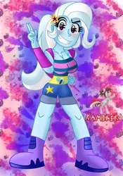 Size: 2100x3000 | Tagged: safe, artist:kamikiku, derpibooru import, trixie, equestria girls, breasts, busty trixie, great and powerful, grin, image, jpeg, smiling