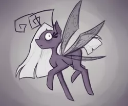 Size: 1200x1000 | Tagged: safe, artist:apatheticxaddict, derpibooru import, oc, unofficial characters only, breezie, breezie oc, desaturated, female, flying, image, looking at you, png, simple background, solo, transparent wings, wings