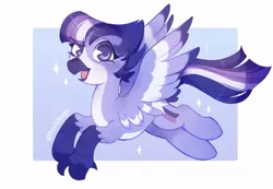 Size: 1199x832 | Tagged: safe, artist:holidaye, derpibooru import, twilight sparkle, oc, hybrid, crossover, crossover shipping, female, image, interspecies offspring, jpeg, male, mordecai, mordetwi, next generation, offspring, parent:mordecai, parents:mordetwi, parent:twilight sparkle, regular show, shipping, shooting star, solo, straight