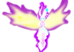 Size: 1066x749 | Tagged: safe, artist:goldlines005, derpibooru import, sunset shimmer, equestria girls, daydream shimmer, female, glowing horn, glowing wings, horn, image, png, simple background, solo, spread wings, transparent background, wings