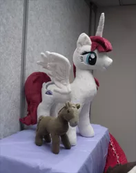 Size: 372x472 | Tagged: safe, artist:thephoebster, derpibooru import, oc, oc:fausticorn, alicorn, horse, bronycon, bronycon 2012, image, irl, photo, plushie, png