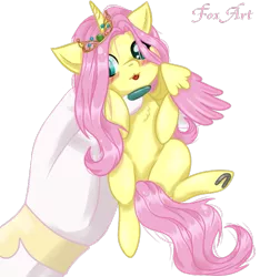Size: 671x718 | Tagged: safe, alternate version, artist:mr_fox_laziness, derpibooru import, fluttershy, princess celestia, oc, oc:princess fluttershy, alicorn, anthro, pony, alicorn oc, alternate hairstyle, alternate universe, commission, cute, doll, hand, horn, image, jewelry, png, princess fluttershy, shyabetes, story included, tiara, toy, two toned wings, wings, ych result