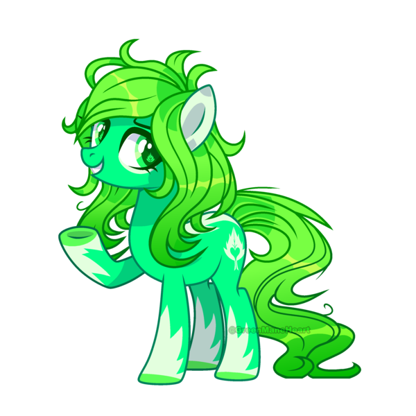 Size: 2700x2700 | Tagged: safe, artist:greenmaneheart, derpibooru import, oc, oc:floria nature, unofficial characters only, earth pony, pony, female, grin, high res, image, mare, png, raised hoof, simple background, smiling, solo, transparent background