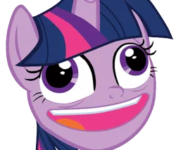 Size: 395x336 | Tagged: safe, derpibooru import, edit, vector edit, twilight sparkle, twilight sparkle (alicorn), alicorn, pony, best gift ever, background removed, crazy face, cropped, derp, derp face, faic, female, food, image, mare, meme, meme face, meme template, open mouth, png, pudding, pudding face, smiling, solo, twilight sparkle is best facemaker, twilynanas, vector, vector trace, wall eyed, wat