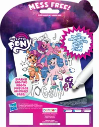 Size: 1881x2400 | Tagged: safe, derpibooru import, official, izzy moonbow, pipp petals, sunny starscout, earth pony, pegasus, pony, unicorn, my little pony: a new generation, bendon, bridlewood, female, g5, hasbro logo, image, imagine ink, jpeg, mare, marker, merchandise, my little pony logo, simple background, text, white background