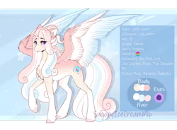 Size: 1280x943 | Tagged: safe, artist:sugaryicecreammlp, derpibooru import, oc, oc:lovely heart, pegasus, pony, female, image, mare, offspring, parent:princess cadance, parent:shining armor, parents:shiningcadance, png, reference sheet, solo