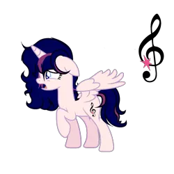 Size: 1500x1500 | Tagged: safe, artist:stardustshadowsentry, derpibooru import, oc, alicorn, pony, female, image, magical lesbian spawn, mare, offspring, parent:songbird serenade, parent:twilight sparkle, png, simple background, solo, transparent background