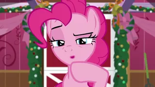 Size: 1920x1080 | Tagged: safe, derpibooru import, screencap, pinkie pie, earth pony, pony, the great escape room, female, image, mare, open mouth, png, raised eyebrow, raised hoof, solo