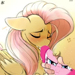 Size: 1316x1316 | Tagged: suggestive, artist:aer0 zer0, derpibooru import, edit, editor:band sickle, fluttershy, pinkie pie, human, pegasus, pony, angry pinkie pie, censored, censorship, commission, disappointed, eyes closed, female, female focus, high res, image, interspecies, kinkshaming, male, mare, meme, offscreen character, png, solo focus, stare, straight, the stare