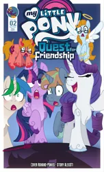 Size: 1920x3168 | Tagged: safe, artist:rohans-ponies, derpibooru import, rarity, twilight sparkle, twilight sparkle (alicorn), oc, oc:aqua lux, oc:marco, oc:umberto, oc:warm focus, alicorn, pony, comic:quest for friendship, image, jpeg