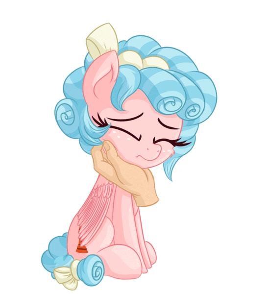 Size: 821x900 | Tagged: safe, artist:vito, ponybooru import, cozy glow, human, pegasus, pony, animated, comforting, cozybetes, cute, daaaaaaaaaaaw, female, filly, gif, golly, image, ribbon, rubbing, sad, simple background, sitting, text, weapons-grade cute, white background
