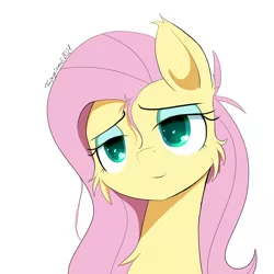 Size: 1080x1080 | Tagged: safe, artist:fajnyziomal, derpibooru import, fluttershy, pegasus, pony, image, png, simple background, solo, white background