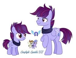 Size: 2200x1665 | Tagged: safe, artist:starflightsparkleyt, derpibooru import, featherweight, wind sprint, oc, oc:winged high, pony, colt, image, male, offspring, parent:featherweight, parent:wind sprint, png, simple background, stallion, transparent background