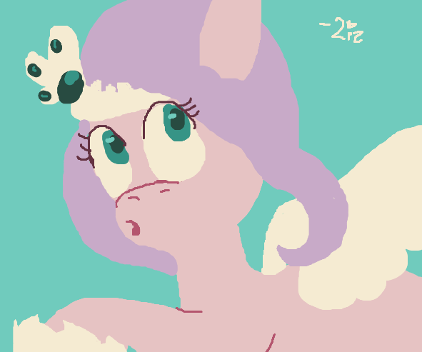 Size: 591x493 | Tagged: safe, artist:lilliz, derpibooru import, pipp petals, pegasus, pony, drawception, drawn with mouse, g5, image, looking right, o mouth, png, raised hoof, signature, solo, unshorn fetlocks