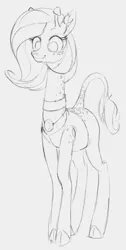 Size: 532x1058 | Tagged: safe, artist:dotkwa, derpibooru import, oc, oc:sugar sands, unofficial characters only, giraffe, female, grayscale, image, monochrome, png, sketch