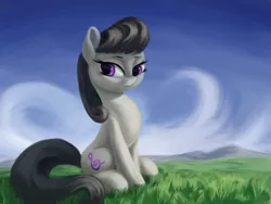 Size: 3000x2250 | Tagged: safe, artist:flusanix, derpibooru import, octavia melody, earth pony, pony, female, grass, high res, image, mare, png, sitting, sitting on grass, solo