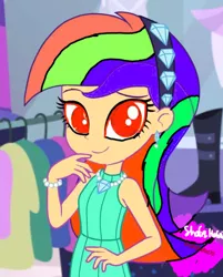 Size: 676x840 | Tagged: safe, artist:shafiqhafizi70, derpibooru import, oc, unofficial characters only, equestria girls, 1000 hours in ms paint, female, hand on hip, human coloration, image, looking at you, photo, png, smiling, smiling at you, solo, zeinab mlp
