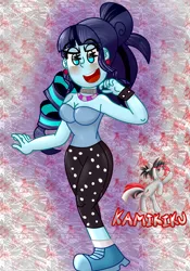 Size: 2100x3000 | Tagged: safe, artist:kamikiku, derpibooru import, coloratura, equestria girls, breasts, busty coloratura, image, jpeg, open mouth, open smile, smiling, solo