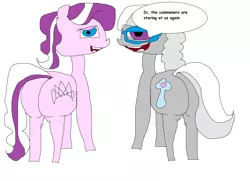 Size: 3036x2200 | Tagged: suggestive, derpibooru import, diamond tiara, silver spoon, earth pony, pony, 1000 hours in ms paint, butt, diamond buttiara, image, looking back, plot, png, silverbutt