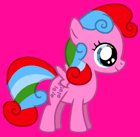 Size: 471x460 | Tagged: safe, artist:kammythepanic, derpibooru import, whizzer, pegasus, pony, pony creator, female, filly, g1 to g4, g4, generation leap, image, pink background, png, simple background, smiling, solo