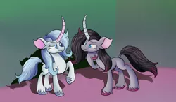 Size: 1500x874 | Tagged: safe, artist:huffy26, derpibooru import, oleander (tfh), classical unicorn, pony, unicorn, them's fightin' herds, atg 2021, cloven hooves, community related, image, leonine tail, newbie artist training grounds, png, pure oleander, raised hoof, self paradox, unshorn fetlocks