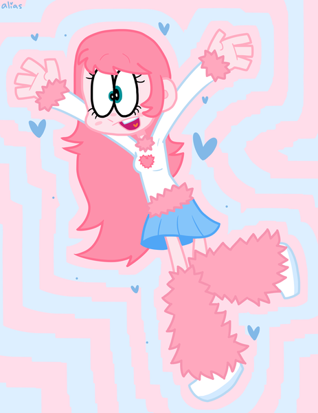Size: 1418x1836 | Tagged: safe, artist:spritecranbirdie, derpibooru import, oc, oc:fluffle puff, unofficial characters only, human, equestria girls, clothes, equestria girls-ified, female, heart, humanized, humanized oc, image, miniskirt, pink hair, png, skirt, solo, sweater