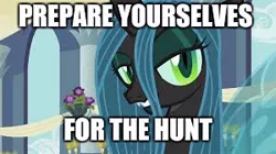 Size: 300x168 | Tagged: safe, derpibooru import, screencap, queen chrysalis, changeling, changeling queen, a canterlot wedding, crossover, crouching binome hidden virus, female, image, jpeg, megabyte, meme, reboot series, throne room