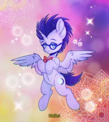 Size: 1280x1434 | Tagged: safe, artist:pierogarts, derpibooru import, oc, alicorn, pony, 90s anime, alicorn oc, full body, horn, image, jpeg, male, solo, stallion, wings