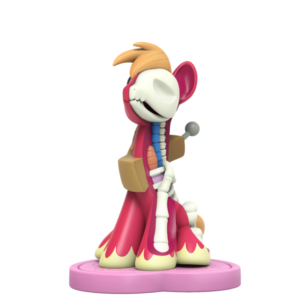 Size: 1000x1000 | Tagged: safe, derpibooru import, part of a set, big macintosh, earth pony, pony, 3d render, bone, dissectibles, female, freeny's hidden dissectibles, image, merchandise, organs, png, simple background, skeleton, solo, transparent background