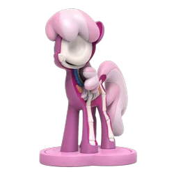 Size: 1000x1000 | Tagged: safe, derpibooru import, part of a set, cheerilee, earth pony, pony, 3d render, bone, dissectibles, female, freeny's hidden dissectibles, image, merchandise, organs, png, simple background, skeleton, solo, transparent background