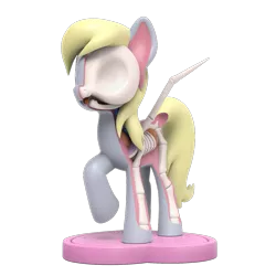 Size: 1000x1000 | Tagged: safe, derpibooru import, part of a set, derpy hooves, pegasus, pony, 3d render, bone, dissectibles, female, freeny's hidden dissectibles, image, merchandise, organs, png, simple background, skeleton, solo, transparent background