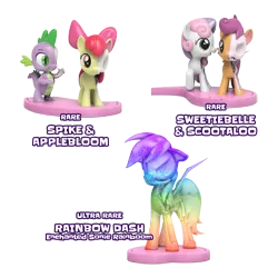 Size: 1080x1080 | Tagged: safe, derpibooru import, part of a set, apple bloom, rainbow dash, scootaloo, spike, sweetie belle, earth pony, pegasus, pony, unicorn, 3d render, bone, cutie mark crusaders, dissectibles, female, freeny's hidden dissectibles, image, merchandise, organs, png, simple background, skeleton, transparent background