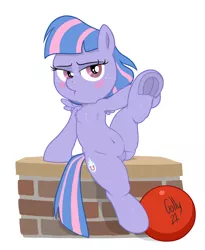 Size: 1600x1950 | Tagged: safe, artist:golly, edit, ponybooru import, wind sprint, pegasus, pony, buckball season, armpits, blushing, buckball, chest fluff, female, filly, foal, image, png, presenting, simple background, solo, stretching, transparent background, white background, wind sprint is unimpressed