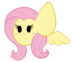 Size: 547x470 | Tagged: safe, artist:sugarcloud12, derpibooru import, fluttershy, pony, chibi, image, png, simple background, solo, transparent background