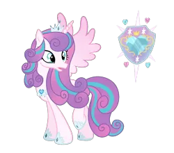 Size: 1644x1448 | Tagged: safe, artist:magicstarshine12, derpibooru import, princess flurry heart, alicorn, pony, base used, female, horn, image, jewelry, looking back, mare, older, older flurry heart, peytral, png, reference sheet, tiara, wings