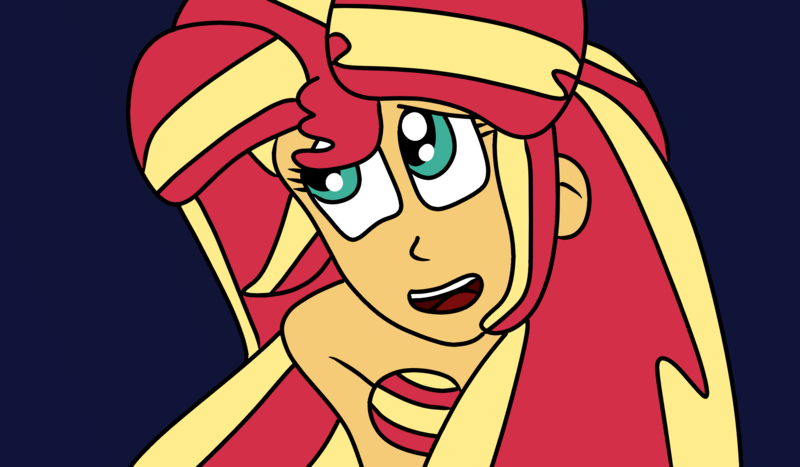 Size: 3000x1750 | Tagged: safe, artist:jadethepegasus, derpibooru import, sunset shimmer, mermaid, fanfic, fanfic:sunset shimmer discovers her feet, equestria girls, crossover, cute, fanfic art, female, image, mermaidized, part of your world, png, shimmerbetes, smiley face, solo, species swap, the little mermaid