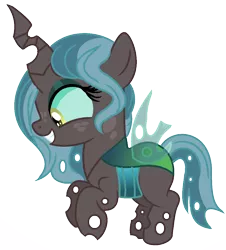 Size: 996x1104 | Tagged: safe, artist:venomous-cookietwt, derpibooru import, oc, changepony, hybrid, female, image, magical lesbian spawn, offspring, parent:cozy glow, parent:queen chrysalis, png, simple background, solo, transparent background