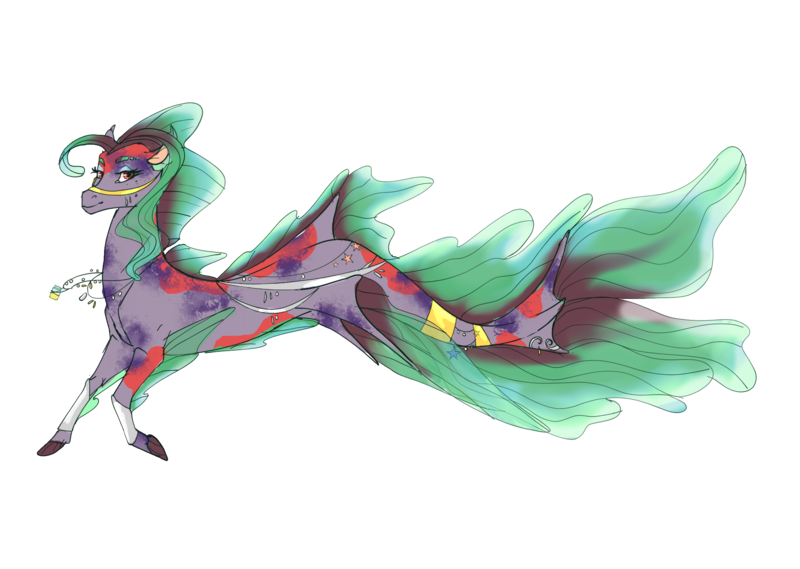 Size: 2299x1635 | Tagged: safe, artist:ashurikrbg, derpibooru import, oc, unofficial characters only, hybrid, merpony, seapony (g4), colored pupils, custom, eyelashes, fins, fish tail, flowing tail, green mane, image, irl, jewelry, necklace, photo, png, red eyes, simple background, solo, swimming, tail, toy, transparent background