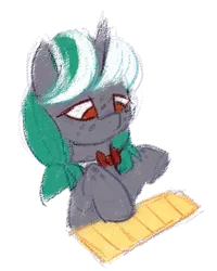 Size: 501x625 | Tagged: safe, artist:equmoria, derpibooru import, oc, oc:piano mint, unofficial characters only, unicorn, bowtie, horn, image, musical instrument, piano, playing instrument, png, simple background, solo, transparent background, unicorn oc